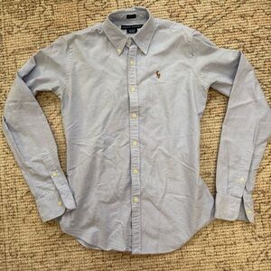Ralph Lauren button down Light Blue Shirt women 2